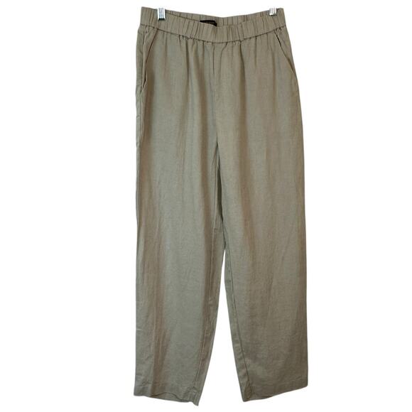 Quince European Linen Pull on Pants in Driftwood sz XS Small Spots - Picture 8 of 10